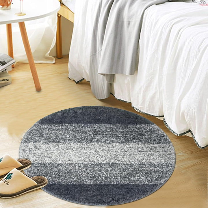 Famibay Badteppich Rund 80cm Badezimmerteppich rutschfest Badematte Absorbierend Waschbar Weich Badv