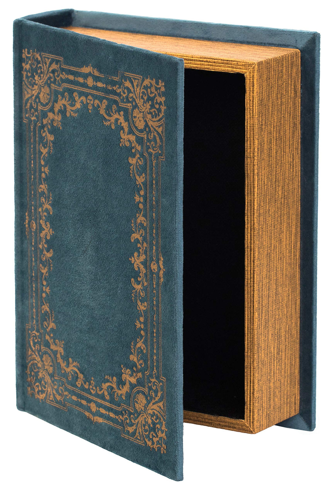 Dekorative Aufbewahrungsbox in Buchform, Vintage-Stil, Blau, Blau