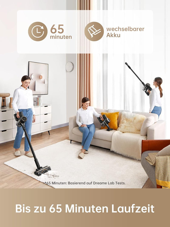 dreame R10 Pro Kabelloser Staubsauger, 20,000PA / 150AW Starke Saugleistung, 65 Min. Laufzeit, Mehrf