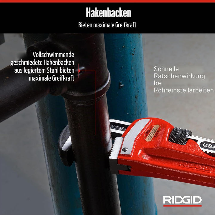 RIDGID 31025 Modell 18" gerade Rohrzange für schwere Beanspruchung, 18" Sanitär-Schraubenschlüssel 1