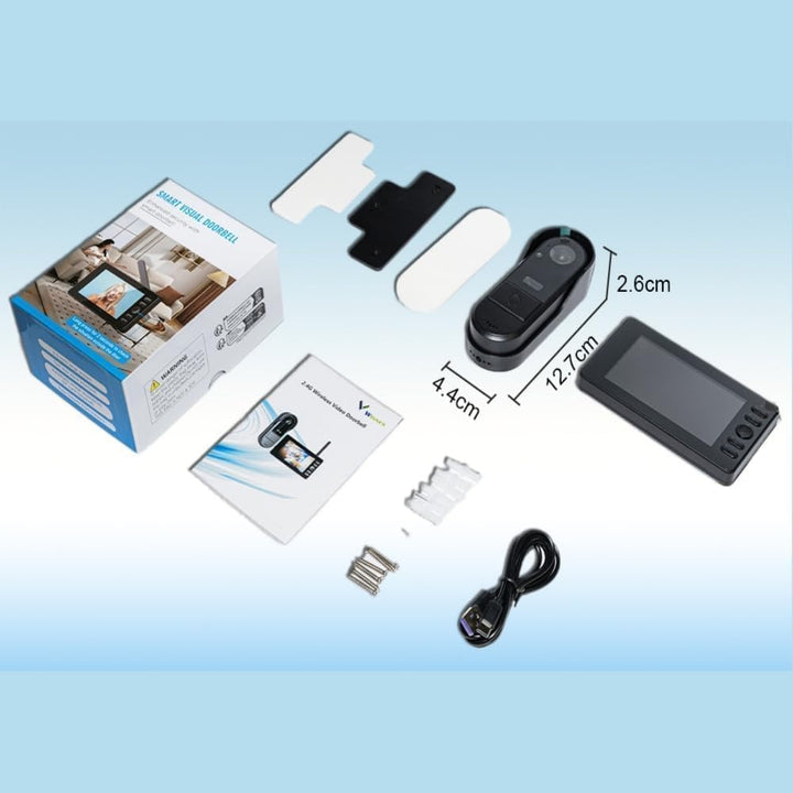 Winnes Türklingel mit Kamera Kabellos Wasserdicht IP65, Drahtlose Video Türklingel mit 1080P 4,3'' I