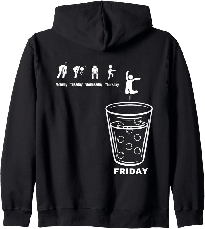 Woche eines Pfälzers - Schorleglas Weinglas Weinfest Schoppe Kapuzenjacke
