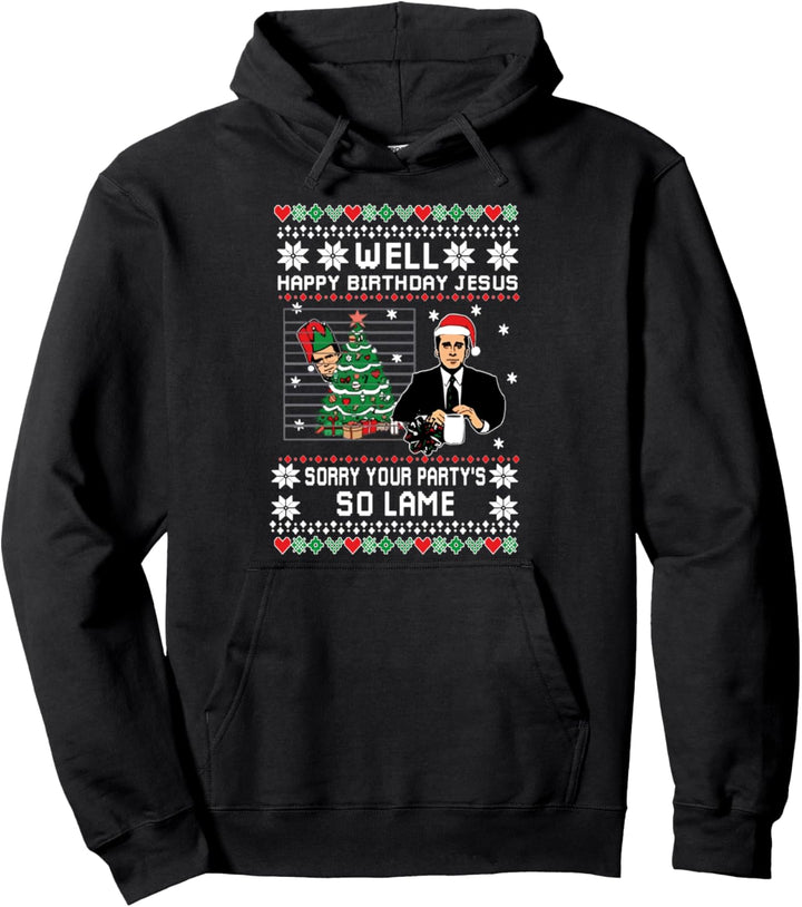 Reporter Weihnachtsoutfit Lame Party Happy Birthday Jesus Pullover Hoodie