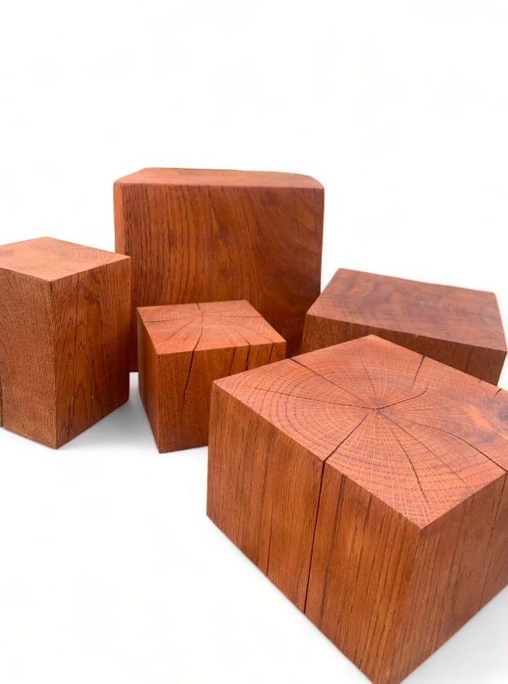 Eiche Blöcke, Eichenholz Blöcke 20x20x...cm, Tic Farbe, Säulen, Dekoblöcke, Hocker, Naturprodukt, ru