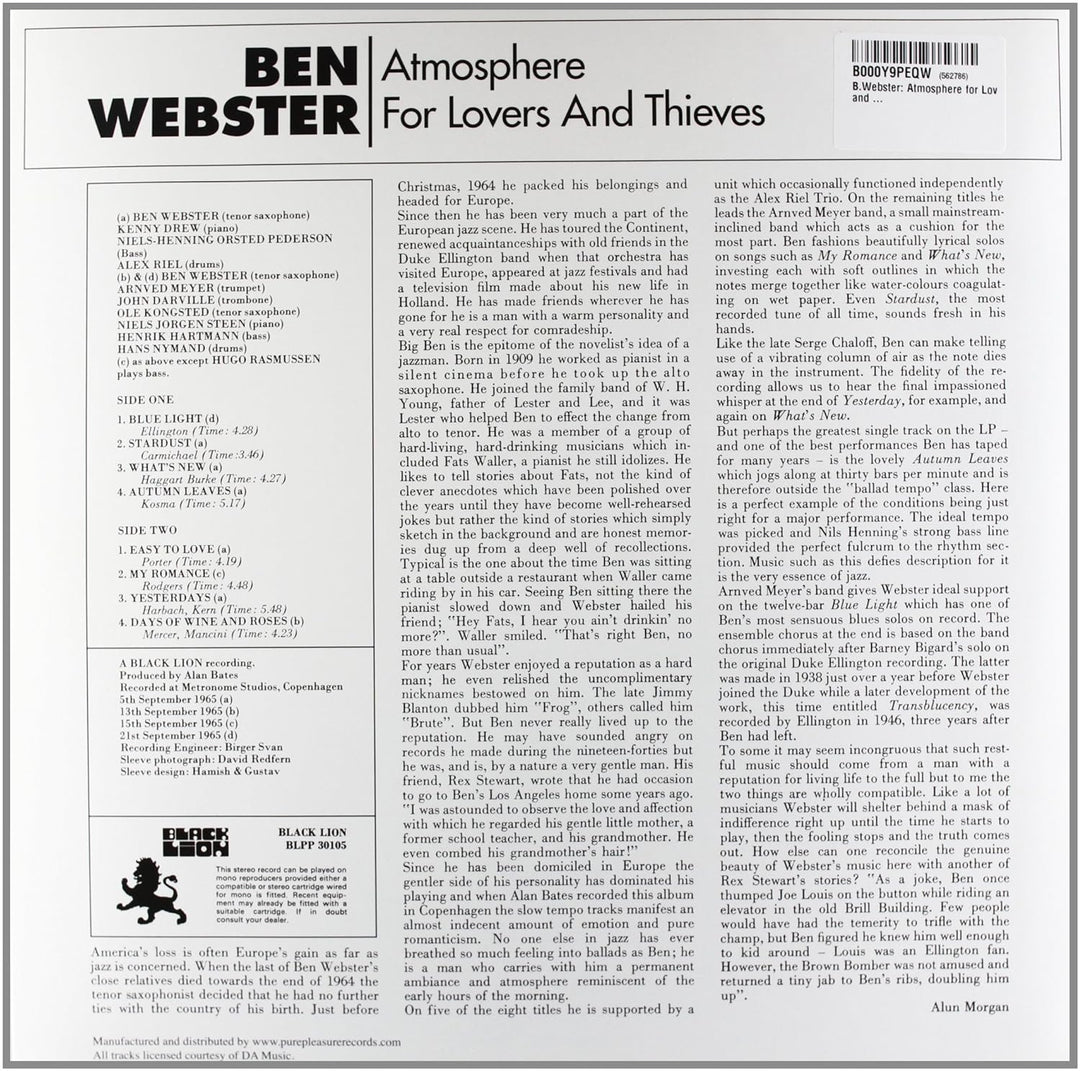 Atmosphere for Lovers & Thieves, Vinyl