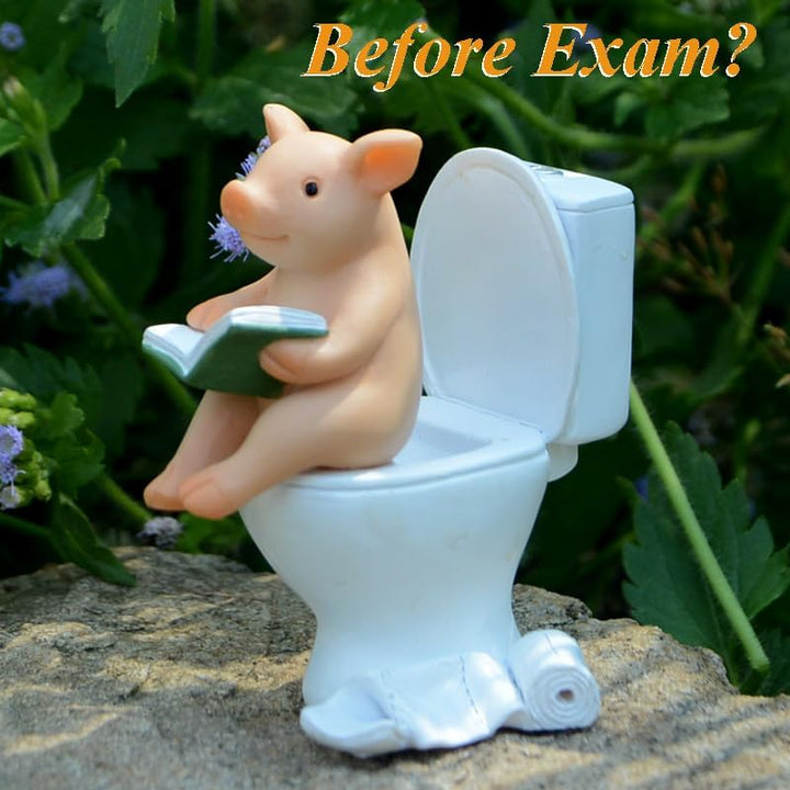 Miniatur Feengarten Schwein Figur Telefonständer- von ganzem Herzen Hörendes Schwein, Hörendes Schwe