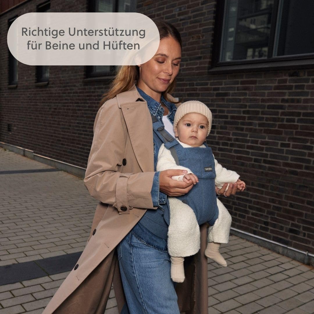 BabyBjörn Babytrage Harmony, Gewebt Melange, Blau Gewebt Melange Blau, Gewebt Melange Blau
