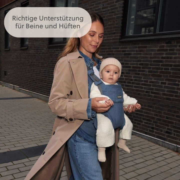BabyBjörn Babytrage Harmony, Gewebt Melange, Blau Gewebt Melange Blau, Gewebt Melange Blau
