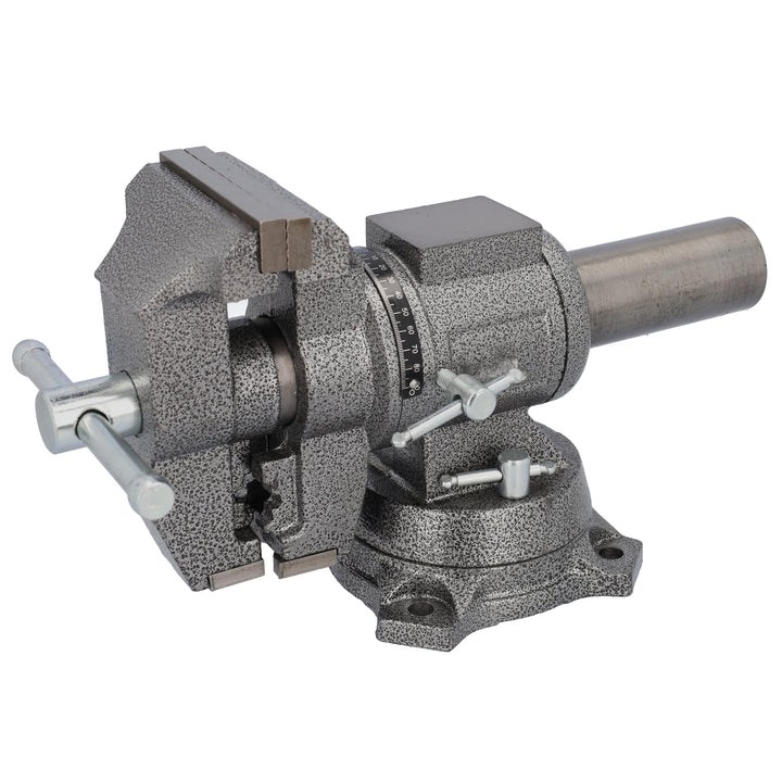 HRB Profi Schraubstock drehbar gross - 100 mm Spannweite-, multifunktionaler Profi Tischschraubstock