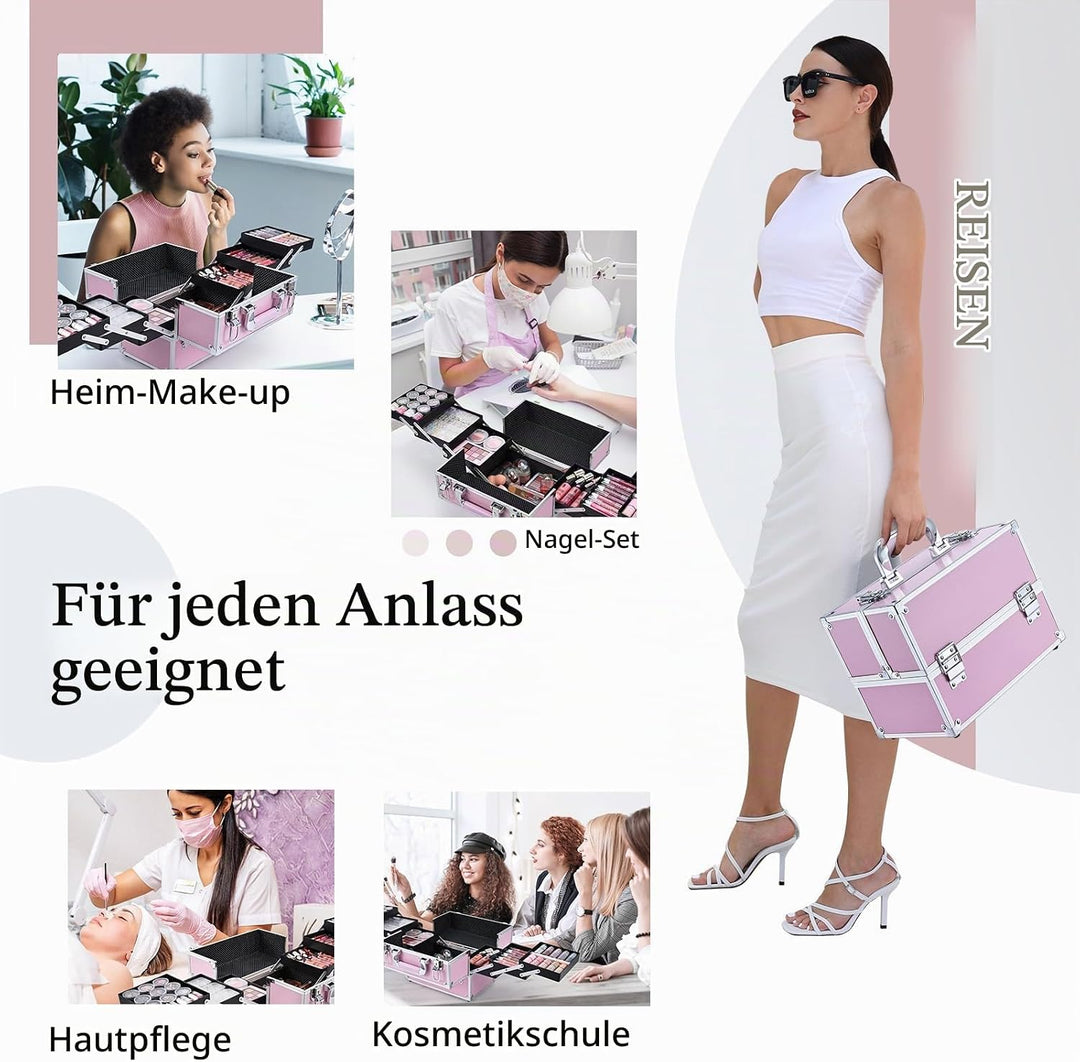 Joligrace Kosmetikkoffer Schminkkoffer Make up Koffer Beauty Case Kosmetikbox Make up Organizer Kosm
