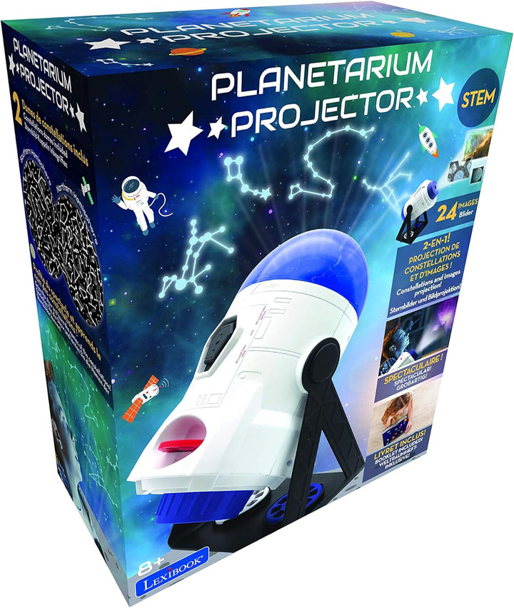 Lexibook NLJ180 Planetarium 2-in-1 Projektor mit Sternenbildern Weltraumforschungr, 24 Bilder, um Al