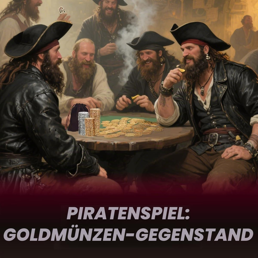 Piraten Münzen Zubehör,Goldmünzen-Set, Metall Goldtaler Deko Dublonen für DND Brettspiele, Cosplay,