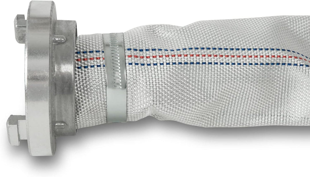 EBERTH 2" Feuerwehrschlauch Flachschlauch mit Storz Kupplung, Schlauch Länge 20m, Durchmesser 2 Zoll
