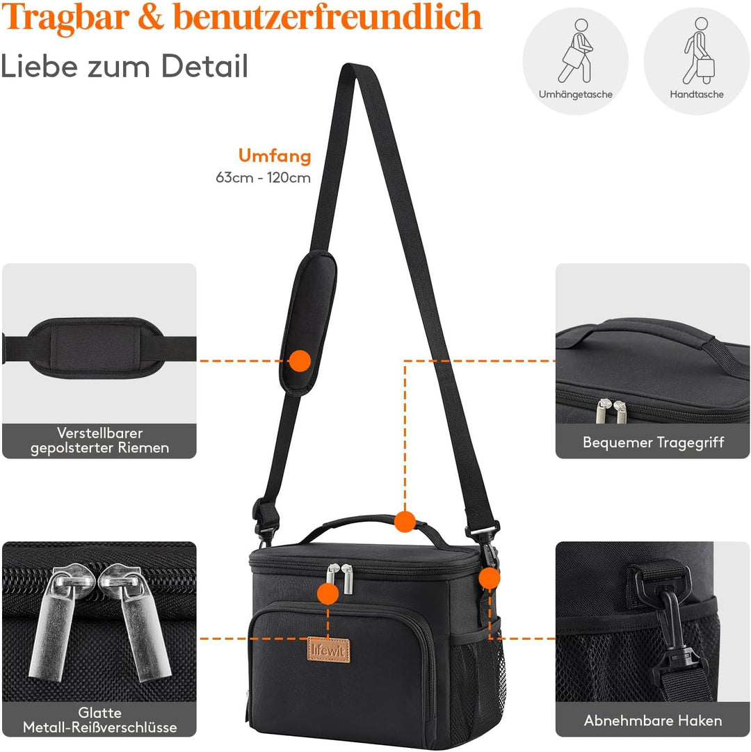 Lifewit Isolierte Kühltasche, Wiederverwendbare Lunchtasche, Tragbare Kühlbox, weiche Tragetasche, a