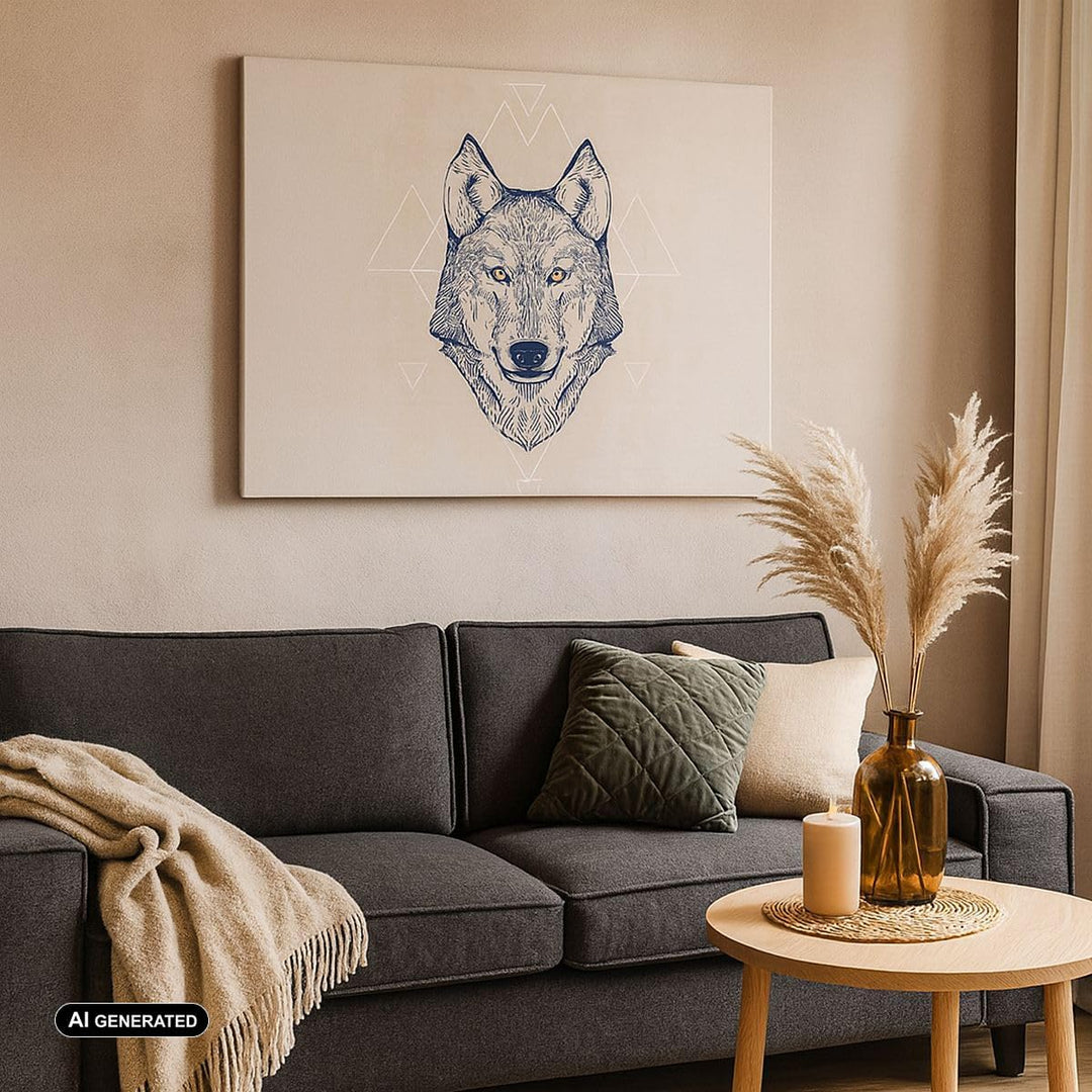Bilder auf Leinwand 100x70cm Leinwandbild Husky Hund Portrait Plakat Gross Wanddeko Bild Schlafzimme