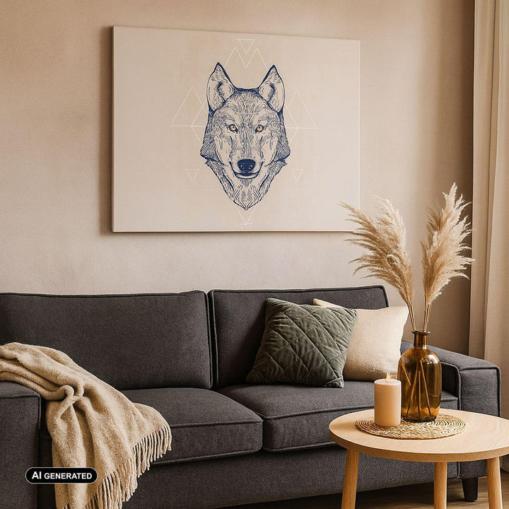 Bilder auf Leinwand 100x70cm Leinwandbild Husky Hund Portrait Plakat Gross Wanddeko Bild Schlafzimme