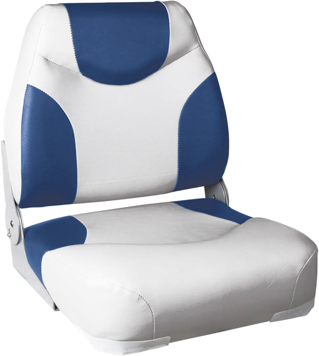 pro.tec] 2X Bootssitze 'Exclusive - Line' (blau - Weiss) im Sparpaket - aus wasserfestem Kunstleder/