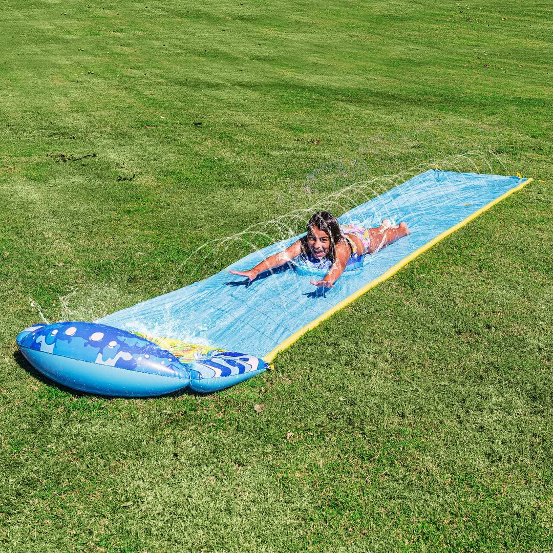 JOYIN 585cm x 90 cm Slip and Slide Wasserrutsche mit 1 Bodyboard, Kinder Wasserrutsche, Sommerspielz