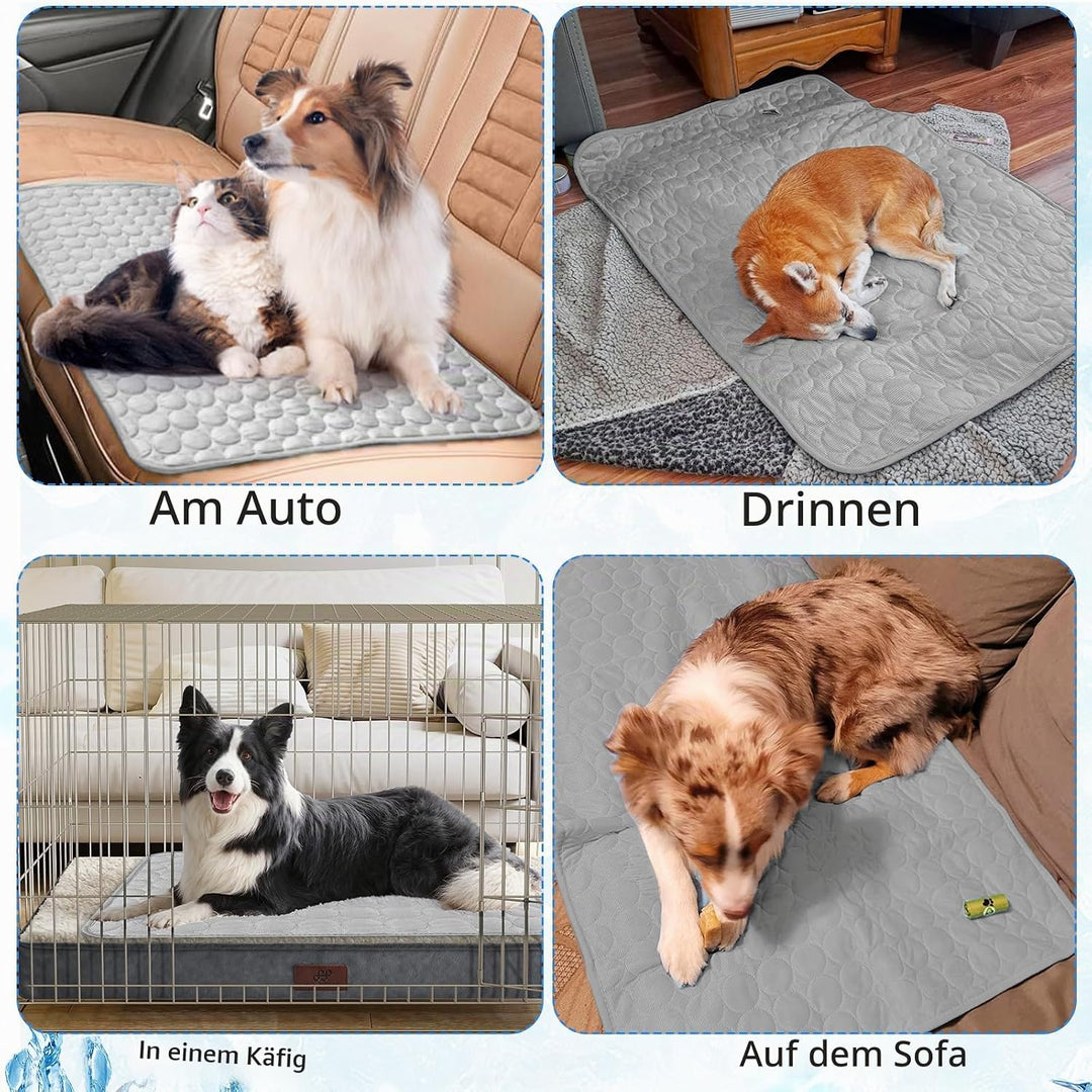 Hundekühlmatte Kühlmatte Hund Selbstkühlend 70x100cm Gross Cat Cool Kühldecke Abkühlung für Kaninche