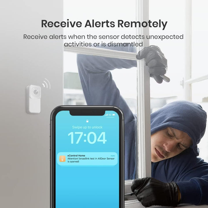 Broadlink Smart Home, Fastcon Sensor-Kit – inklusive Radar-Bewegungssensor, Türsensor, Temperatur- u