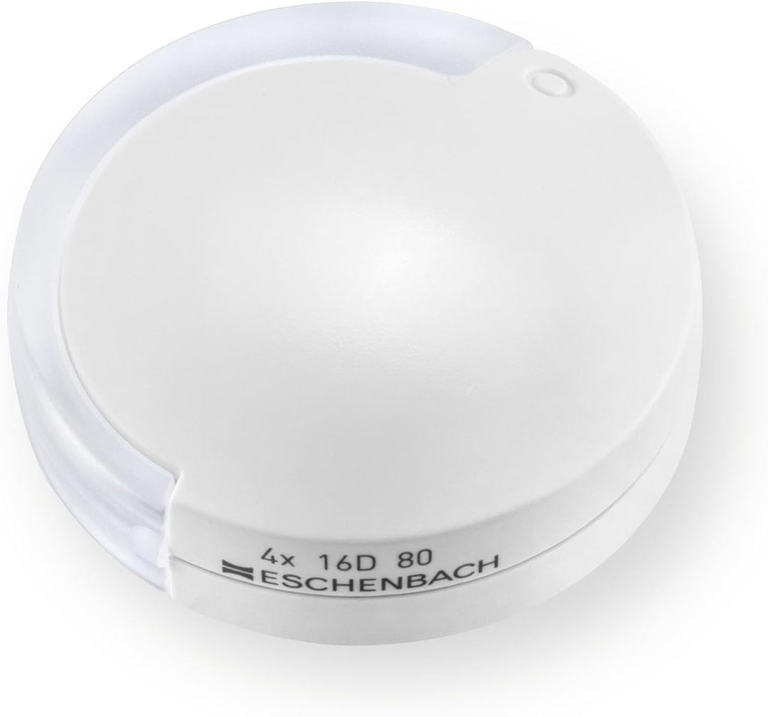 Eschenbach Optik Lupe Einschlaglupe mobilent 4x, weiss, mit Umhängekordel 4,0 x, 4,0 x