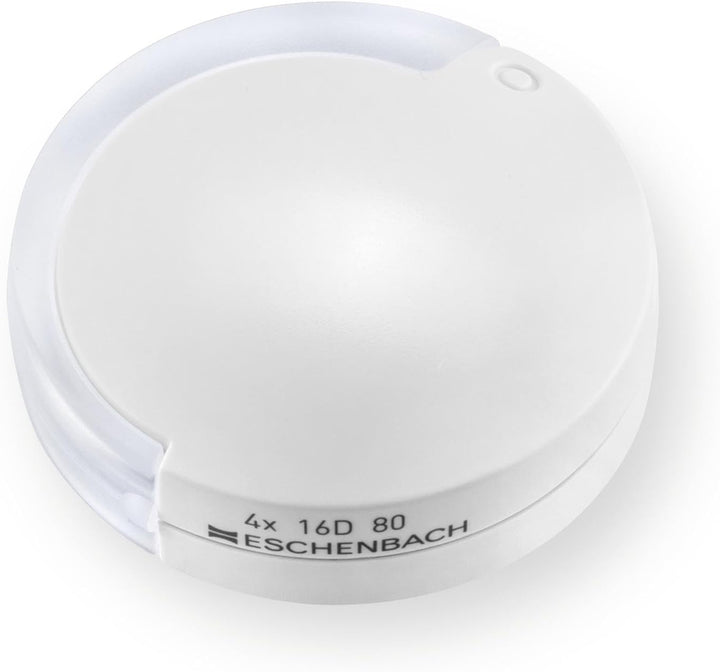 Eschenbach Optik Lupe Einschlaglupe mobilent 4x, weiss, mit Umhängekordel 4,0 x, 4,0 x