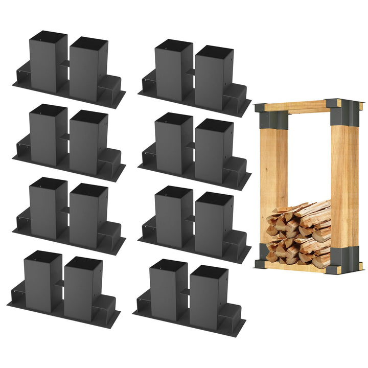 8 Stück Holzstapelhilfe stabile Holz Stapelhilfe Stapelhilfe Holzstapelhalter Brennholz Kaminholz Ge