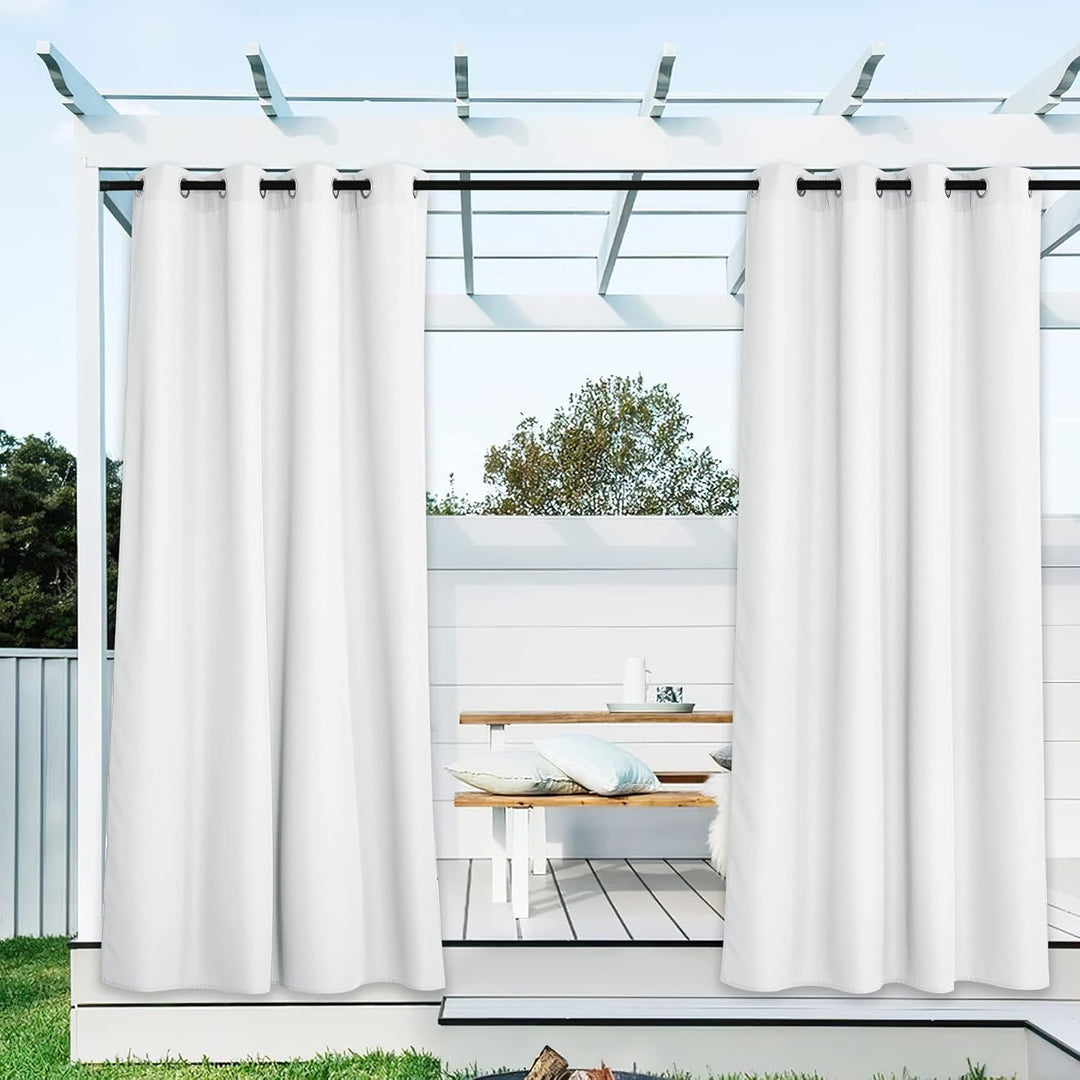 PONY DANCE Outdoorvorhang Wetterfest 2er Set H 213 x B 140 cm Pavillon Vorhänge Outdoor Gardinen Was