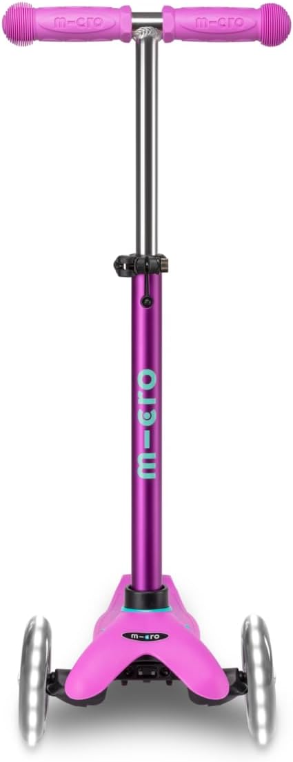 Micro Scooters | Mini Micro Deluxe LED Children's Scooter | Handlebar Adjustable | Light Up Wheels |