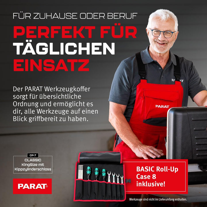 PARAT CLASSIC KingSize CP-7 | Werkzeugkoffer leer mit CP-7 Halterungen | Inkl. BASIC Roll-Up Case 8