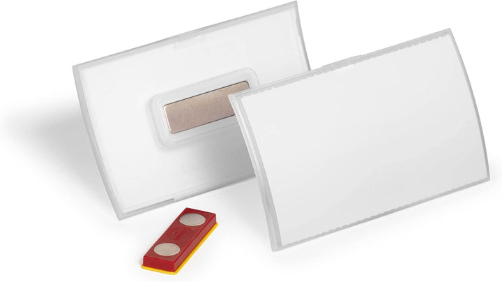 Durable Namensschild CLICK FOLD 54x90 mm mit Magnet verdrehsicher PP, Packung à 10 Stück, transparen