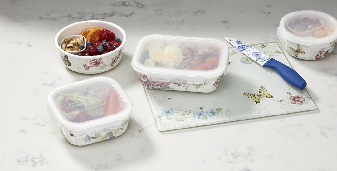 Lenox Butterfly Meadow Serve and Store 6.25" Bowl, White - 824646 Container, Round 6.25", Container,