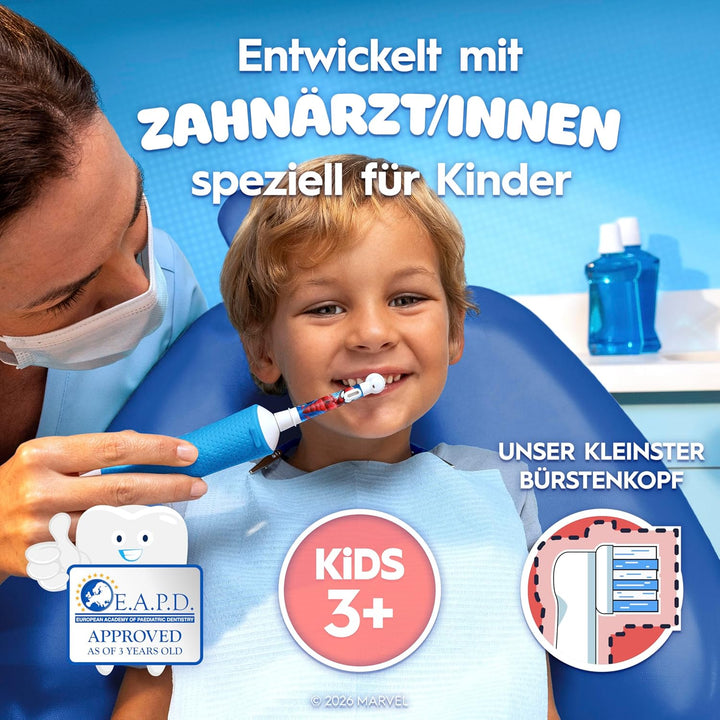 Oral-B Pro Kids Spiderman Elektrische Zahnbürste/Electric Toothbrush für Kinder ab 3 Jahren, inklusi