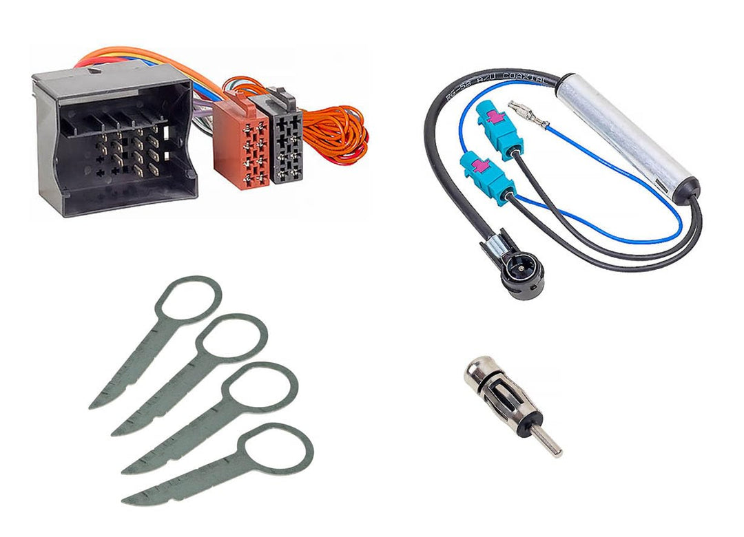 Audioproject A359 - Radioadapter Set Auto-Radio Quadlock ISO + Antennen-Adapter Doppel-Fakra auf ISO