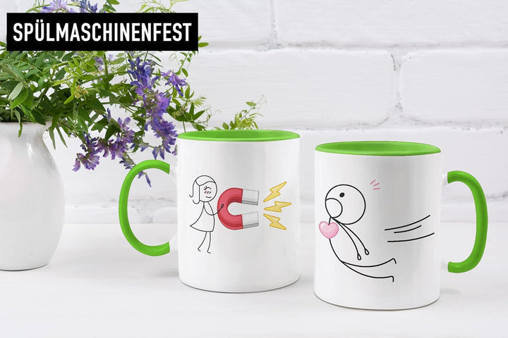 Trendation - Partnertassen Tassen Set Geschenk Sie und Ihn Liebe Valentinstag Kaffeetassen Lustig Fr