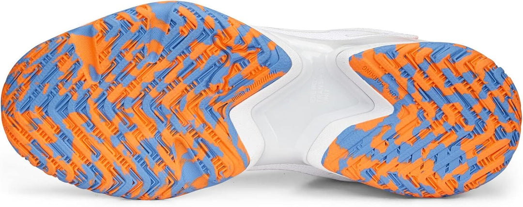 PUMA Unisex Solarattack RCT Tennisschuh 40 EU Puma White Ultra Orange Team Light Blue, 40 EU Puma Wh