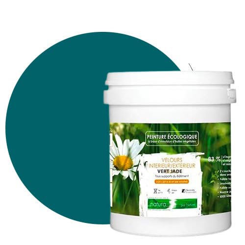 BOX DECO COULEURS Natürliche Farbe, für den Innen- und Aussenbereich, Natura-Samt, 1 l, 13 m² [Energ