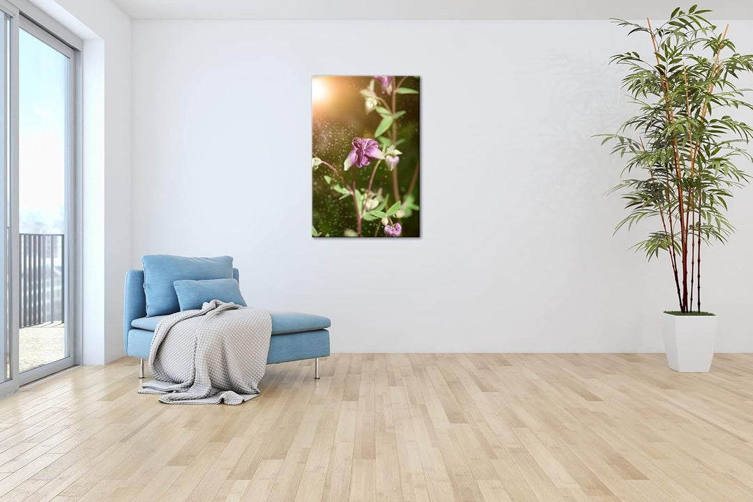 deyoli exotische Wildblume Format: 60x40 als Leinwandbild, Motiv fertig gerahmt auf Echtholzrahmen,