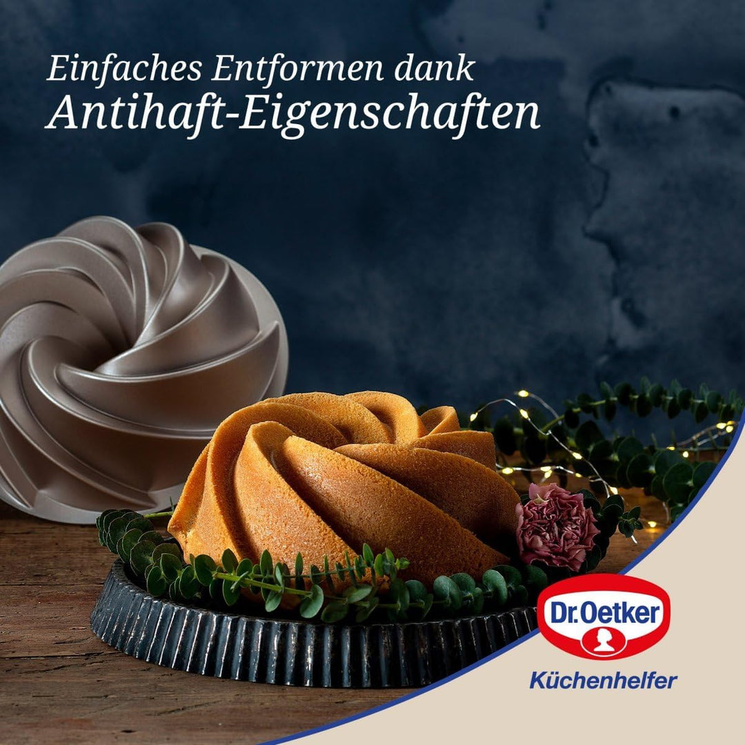 Dr. Oetker Guglhupf Twist ⌀ 24 cm – Gugelhupfform aus der Serie Back-Kunst – Backform mit Antihaft-E