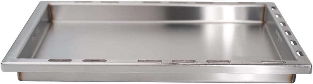 SANTOS einsetzbare Grillpfanne/Einsatzpfanne - Edelstahl Plancha - 28x45,1x4cm - für Napoelon Rogue
