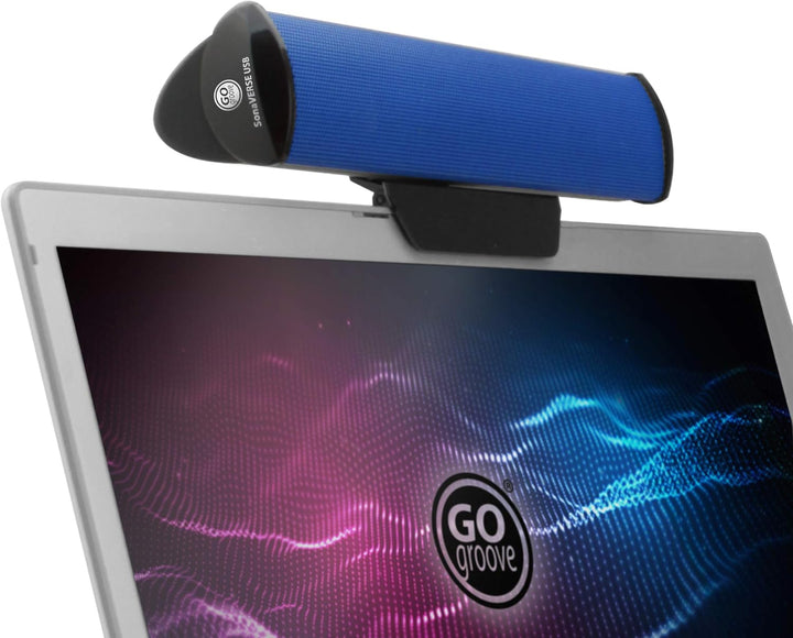 GOgroove SonaVERSE PC Soundbar für Laptops - USB-betriebene Mini-Soundbar mit tragbarem externem Cli