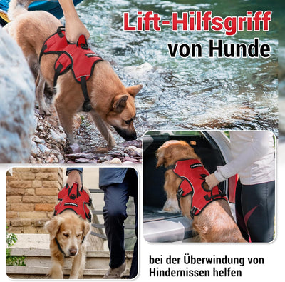 rabbitgoo Ausbruchsicheres Hundegeschirr Mittelgrosse Hunde mit Griff, Anti Zug Sicherheitsgeschirr