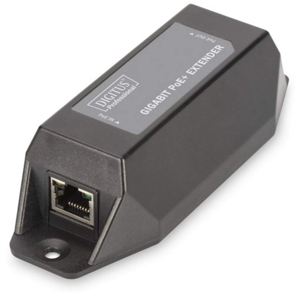 DIGITUS PoE+ Repeater - Reichweite +100 m - Kaskadierkar bis 500 m Gesamtreichweite (4 Geräte) - PoE