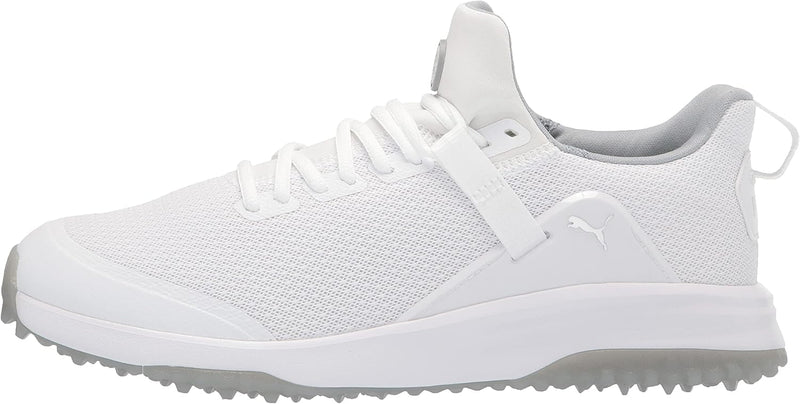 PUMA Herren Fusion Evo Golfschuh 40.5 EU Weit Puma White Quarry, 40.5 EU Weit Puma White Quarry