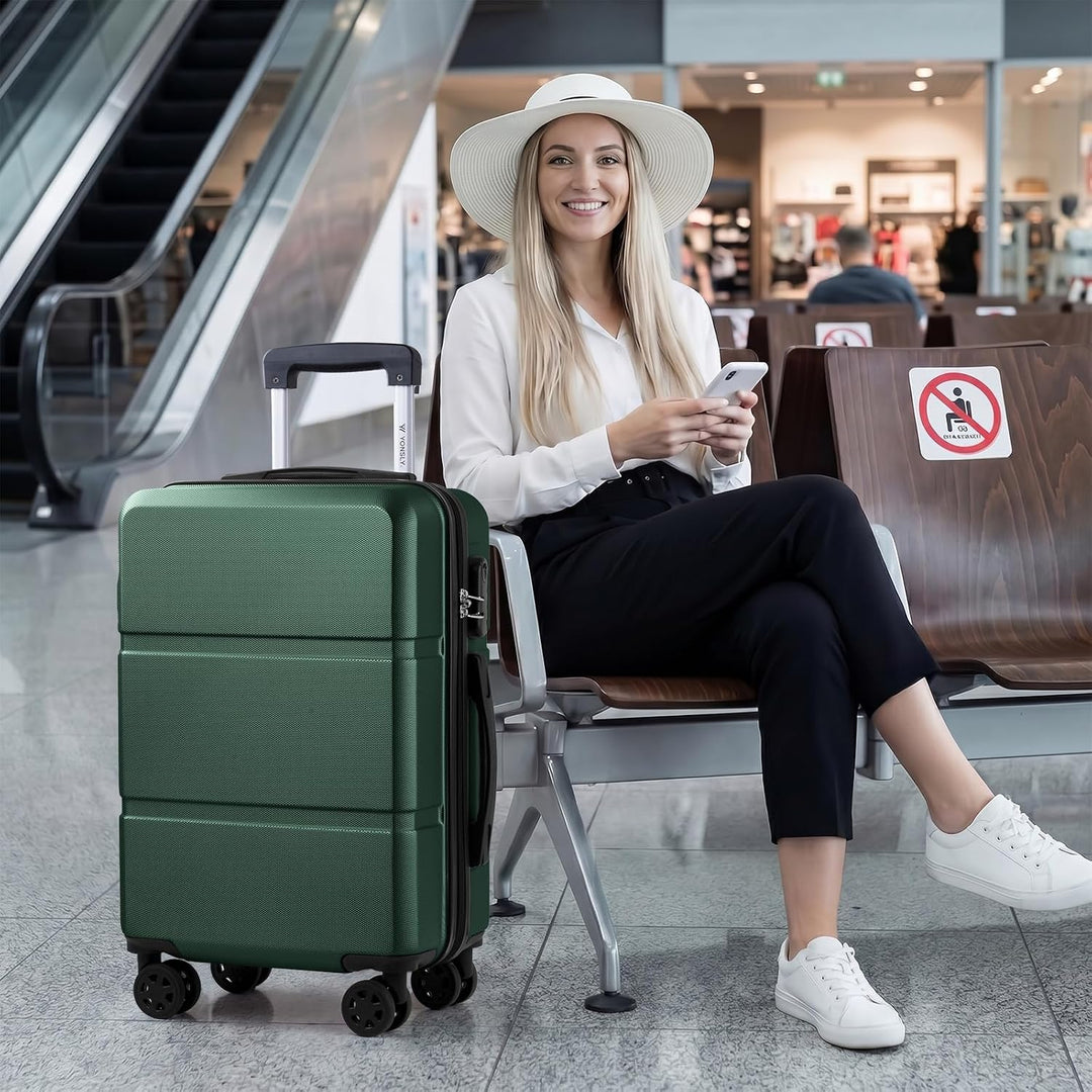Gepäck, Trolley Suitcase Reisekoffer, Rollkoffer Handgepäck, Kabinenkoffer mit 4 Rollen 360°, Hartsc