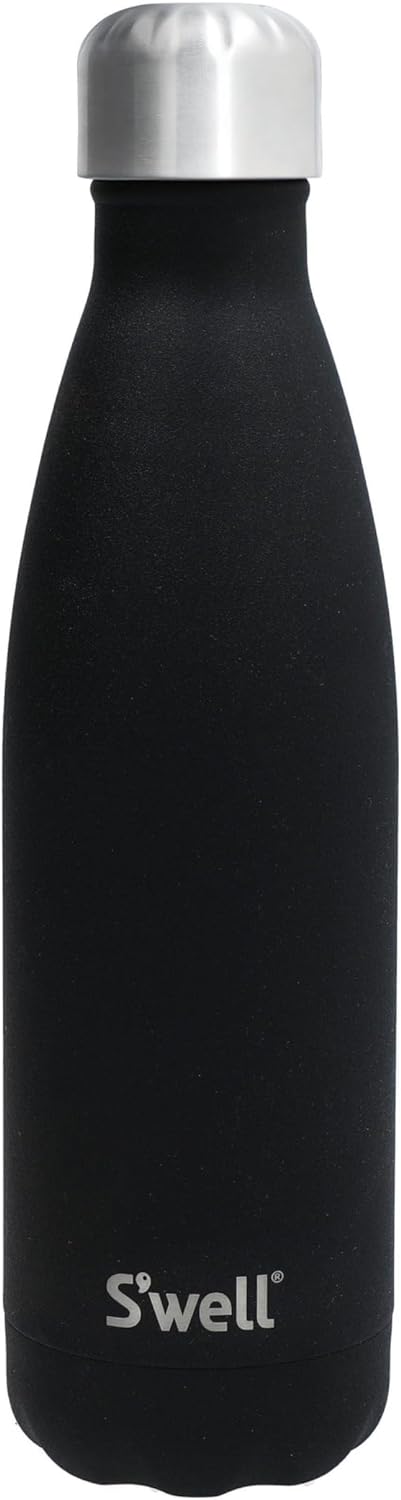 S'well Vakuumisolierte Edelstahl-Wasserflasche, 500 ml, Onyx 500ml Onyx, 500ml Onyx