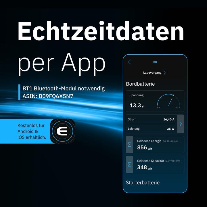 ECTIVE - BB 30 Ladebooster 30A 12V auf 12V - kompaktes DC-DC Ladegerät für AGM/Gel/Nass/LiFePO4 - Ba