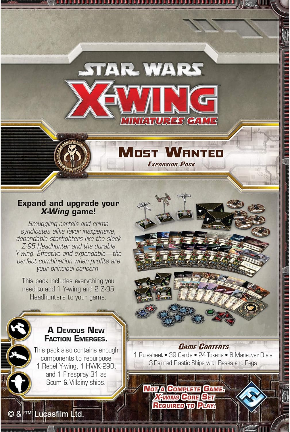 Unbekannt Star Wars X-Wing Miniatures - Most Wanted Expansion Pack, Most Wanted