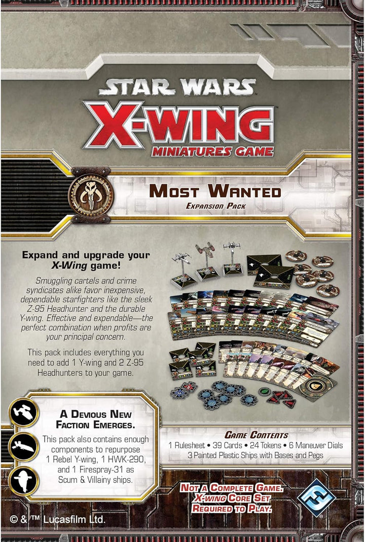 Unbekannt Star Wars X-Wing Miniatures - Most Wanted Expansion Pack, Most Wanted