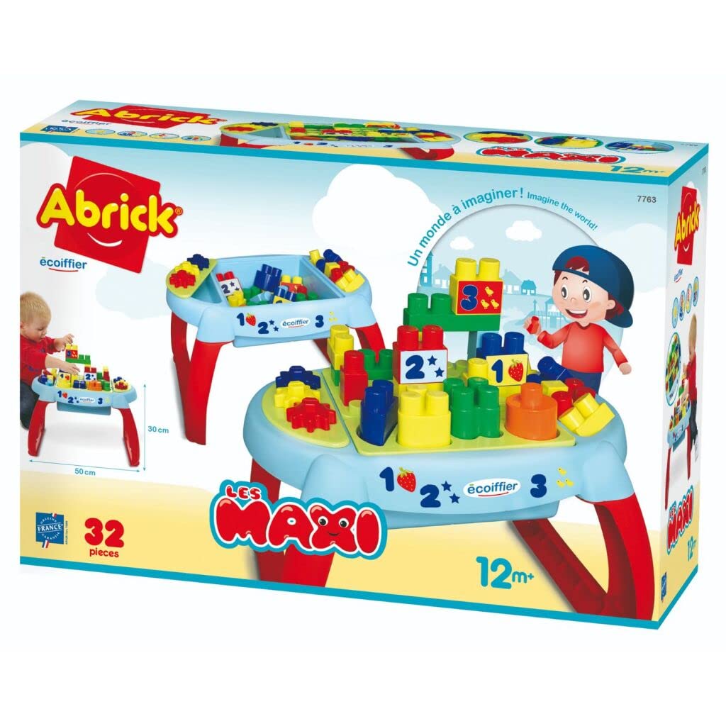 Ecoiffier 7763" Maxi Abrick Activity-Tisch, Bunt, Norme